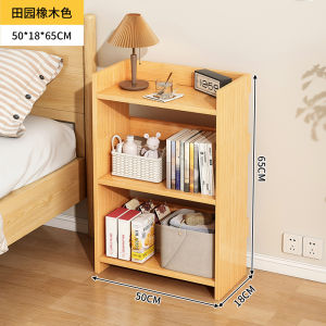 Solid Wood Mobile Sofa Side Table Storage Rack Vintage Small Cart Living Room Tea Table Snack Stand Eco Board Material