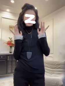 Áo Thun Tay Bèo Nhún Kiểu Pháp Thanh Lịch Dành Cho Nữ Mùa Thu 2025 Mới Cỡ Lớn Mặc Trong Lớp Lót Áo Sơ Mi