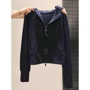 La Chapelle | Double Zipper Hoodie Cardigan Women Slim Fit Fleece