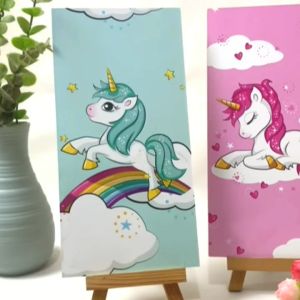 TENNESY HIASAN DINDING UNICORN KUDA PONI 15x30CM WALL DECOR PAJANGAN KAMAR TIDUR DEKORASI DINDING RUMAH