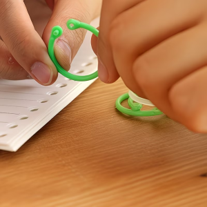 50 PCS Multi-Color Flexible Plastic Loose-Leaf Binder Rings Book Binding Rings for Cards Documents Swatches School Home