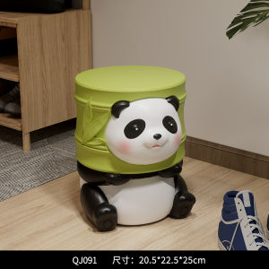 Panda Creative Entrance Hall Bench Home Living Room Floor Decoration Cute Decorative Gifts Moving in Modern Minimalist Resin