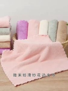 ผ้าเช็ดหน้า ยกโหล 12 ผืน ขนาด 30x30cm ผ้านาโนผ้า หนูผ้า ผ้านูมันซับน้ำดี ยกชั้น