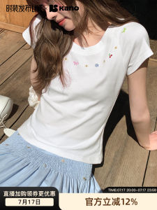 Contrast Shoulder Design Short Sleeve T-Shirt