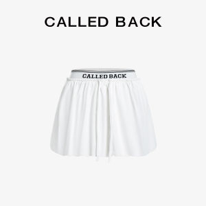 CALLED BACK | Lantern Style Skort with Elastic Logo Band Inner Lining