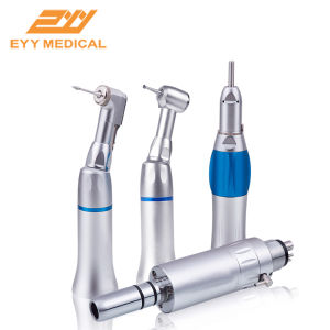 EYYMDCL | Dental Low Speed Handpiece Contra Angle Straight Handpiece E-type 2/4 Hole Air Motor Dental Low Speed Polishing Air Turbine