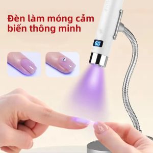 Đèn Làm Móng Mini UV LED Cảm Biến AI Không Dây Máy Sấy Móng Di Động Cầm Tay Đèn Để Bàn Tích Hợp Pin Sạc Dụng Cụ Làm Móng Chuyên Nghiệp