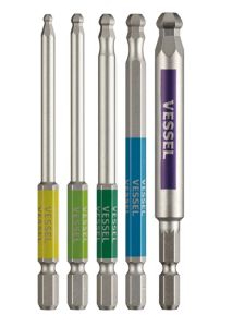 Original VESSEL Long Metric Inner Hex Ball Head Screwdriver Bit Japanese Brand GSBP Model Durable Hardware Tool