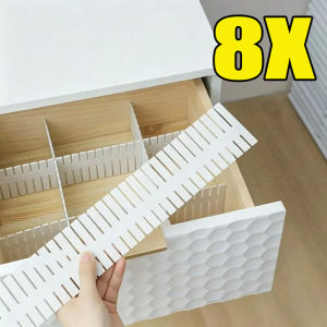8pcs Flexible Drawer Separator Boards / Customizable DIY Storage Partition Organizer / Practical Household Sorting Accessory / for Cosmetic Items Intimates Sewing Sundries