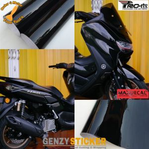 stiker skotlet hitam glossy mengkilap sticker scotlite hitam kilat