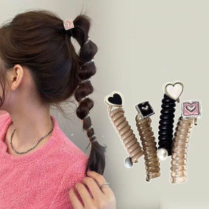 【♡Lovely girls house♡】เด็กผู้หญิงให้กับผมหางม้า เด็กน้อยยางรัดผม แบบเกาหลี มัดยางรัดผม สายโทรศัพท์ถัก หรือไม่ได้ คุณค่าเรามักมาก