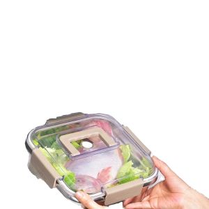 Hộp Đựng Thức Ăn Bằng Thép Không Gỉ 316 Dung Tích Lớn Có Thể Mang Theo Nắp Kín Dùng Cho Lò Vi Sóng Tủ Lạnh Chất Liệu Thực Phẩm