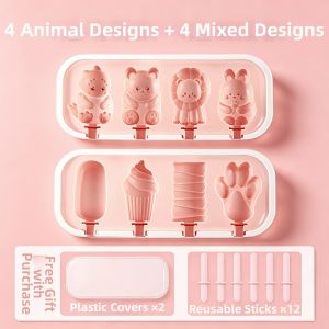 KEKESHANGJIA | Cartoon Shaped Ice Pop Molds