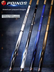 POINOS | Chinese Style Billiard Cue 8-ball Panther Design Large Head Small Tip Maple Wood