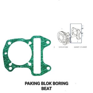 Paking Blok Boring Bawah Beat Karbu - Packing Peking Gasket Cylinder Silinder Block Seher Seker Buring Honda Beat Scoopy Spacy Karbu