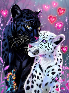 HUACAN 5D Diamond Painting Leopard Animal Decoration For Home Picture Rhinestones Mosaic Heart Handmade Full Kits