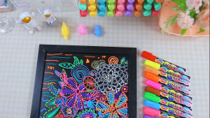 Colored Liquid Chalk Flourescent Marker Washable Blackboard Pen Dust Free Marker Pen Non Toxic Chalk