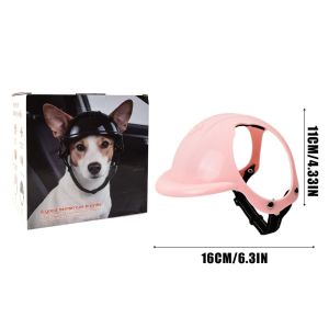 PawPulse【Local Stock】Adjustable Dog Cat Helmets with Ear Holes Lightweight Pet Motorcycle Helmet Hard Pink Dog Helmet Hat Pet Accessories