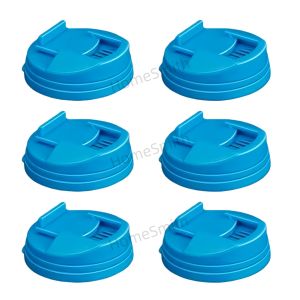 6 Pack Soda Can Lids Leakproof Cap Press Type Splash Cap Beer Cans Cover Reusable Caps for Carbonated Water Soft Drink