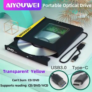 An External DVD/CD Drive with USB 3.0 Type-C Interface a High-Speed DVD-RW Burner/Player Suitable for Both Desktops and Laptops