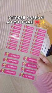 STIKER SABLON NAMA ANAK - STIKER SABLON SETRIKA TERLARIS!!