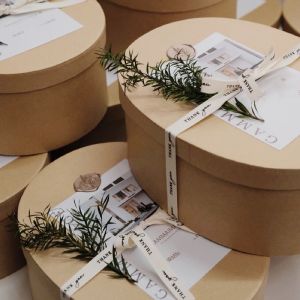 Elegant Oval Brown Kraft Paper Box DIY Gift Box for Mid-Autumn Mooncake Packaging Empty Box for Handmade Souvenir Packaging