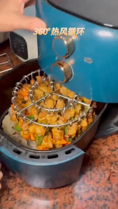 《SG stock》Air fryer barbecue rack stainless steel home grill skewers BBQ rack multifunctional with 24 steel rods