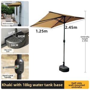 TMCG | Half Canopy Sunshade Umbrella for Outdoor and Commercial Use