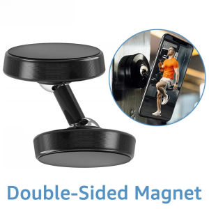 [In Stock] Double-Sided Magnetic Suction Phone Holder Strong Magnet Mobile Phone Stand For Gym Kitchen Adsorb To Any Metal Surface