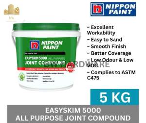 🔥Ready Stock🔥 Nippon Paint All Purpose Joint Compound 5kg / 25kg Easyskim 5000 Tampal lubang dinding