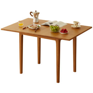 Extendable Rectangle Wooden Dining Table Nordic Simple Style Foldable Home Restaurant Square Table Modern Minimalist Artistic Design