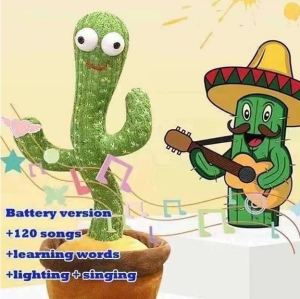 Dancing Toy Cactus Repeats Electronic Plush Toy 120 Songs Rechargeable with Lighting Singing Keimav