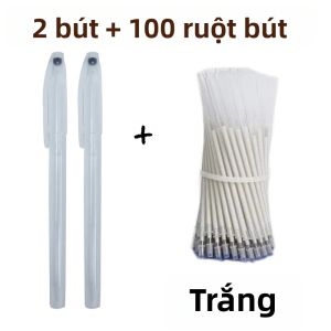 102 Cái/Bộ Bút Gel Xóa Được Chịu Nhiệt Cao Dùng Cho Vải Dệt Đánh Dấu May Mặc Da PU Đường May Ngòi 0.5mm