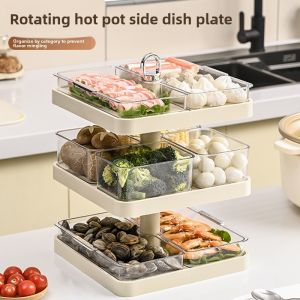 MEIZHUFU | Rotatable Multi-layer Kitchen Prep Dish for Hot Pot
