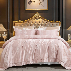 FUANNA (富安娜) | Bộ Đồ Chăn Ga Gối Bằng Cotton Sạch 100% Mịn Màng Mật Độ Cao Họa Tiết Jacquard