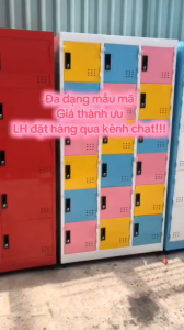 Tủ sắt locker 15 ngăn đựng đồ cá nhân cho khách hàng nhân viên công ty văn phòng giá rẻ