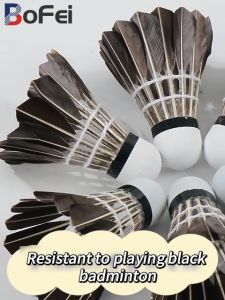 【HOT SALES】3PC/6PC Shuttle Cock Feather Shuttlecock Original Outdoor Goose/Duck Feather Shuttlecock