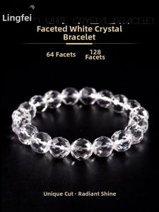 LINGFEI | Natural White Crystal Bracelet 128 Facets