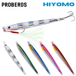 PROBEROS 1PCS Metal Jig Fishing Lure Shore Casting 7g-10g-14g-17g-21g-28g-40g-60g Artificial Luminous Slow Jigging Bait Bass Pike Sea Fishing Tackle LF027