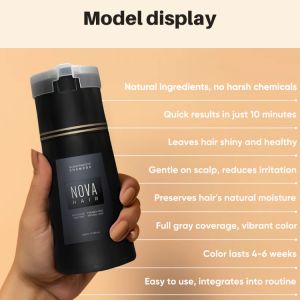 แชมพูปิดผมขาวแบบไม่กระตุ้นสีผมจากพืชสมุนไพร ครีมย้อมผม ครีมย้อมผมสำหรับคนผมดำ ปิดผมหงอก หัวโล้น สีย้อมผมแบบเร่งด่วน