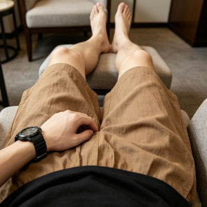 YASHENQISHI | Retro Linen-Blend Lightweight Shorts