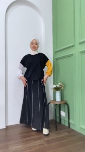 Mybamus Triple Colour Top Black M15045 R62S1: Bahan Berkualitas Tinggi & Desain Gaya Modern