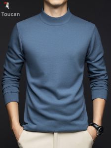 TUCANO | Mens Wool Tencel Half-High Neck Long-Sleeve Knitted Sweater