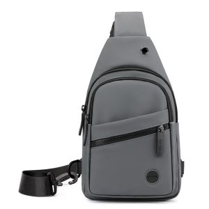 Túi Đeo Chéo Nam Chống Nước Chất Liệu Nylon Thời Trang Balo Thể Thao Ngoài Trời Túi Đeo Vai/ngực Thông Dụng Có Khóa Kéo