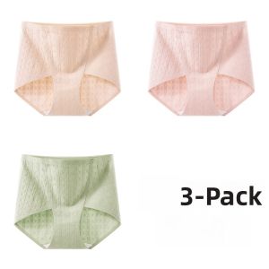 MiiOW | Antibacterial High-Waist Cotton Underwear Womens Triangle Panties Seamless Comfortable Abdomen Lifting Butt Shaping Briefs