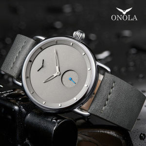ONOLA watch men brand Casual quartz wristwatch simple waterpoor leather man watch Luxury watches