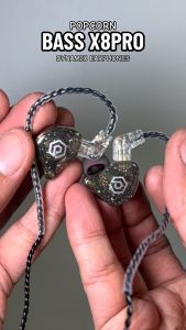 POPCORN iem Earphones Metal Wired Earbuds HIFI KZ in ear Monitors Headphones with 1BA 1DD Hybrid Balanced Armature Driver Dynamic Drivers 3.5mm Plug Cable for Game Stage Music(Purple with mic)