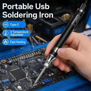 Aideepen | No Battery Model Mini USB Soldering Iron Type-C plug-in Three Levels Temperature Regulation Soldering Iron Electrician Tools