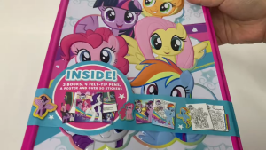 My Little Pony Happy Tin 1 Activity Book 1 Colouring Book Stickers 1 Storybook 4 Pens & 1 Poster