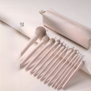 Goodi Peach Blossom Newbie Makeup Brush Set Professional Eyeshadow Blush Highlighter Nose Shading Full Set of Brushes for Eyes